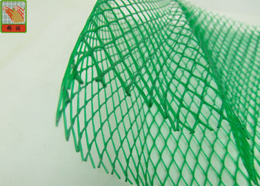HDPE Diamond Hole Extruded Plastic Netting , Green Protective Plastic Mesh Sleeve