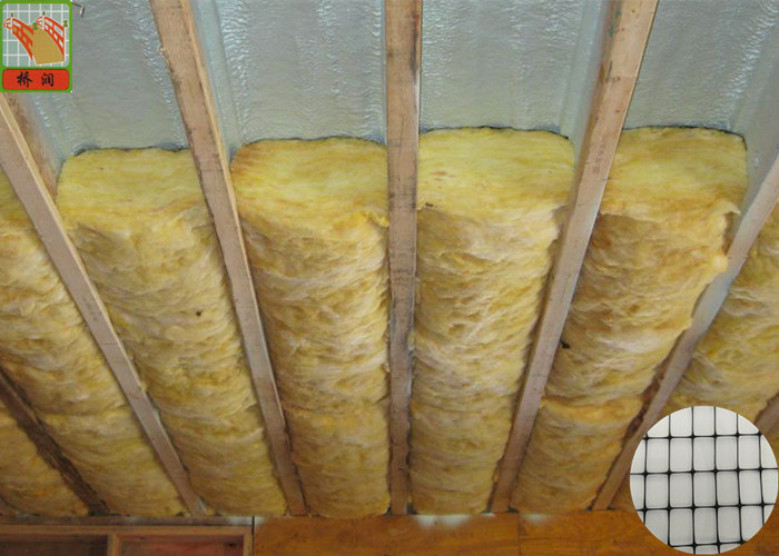 Lightweight Polypropylene Insulation Support Netting Black Color Fireproof